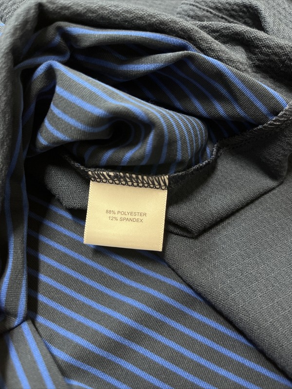 Peter Millar Crown Sport Blue Multi Stripe 1/4 Zip Pullover. 2XL gallery