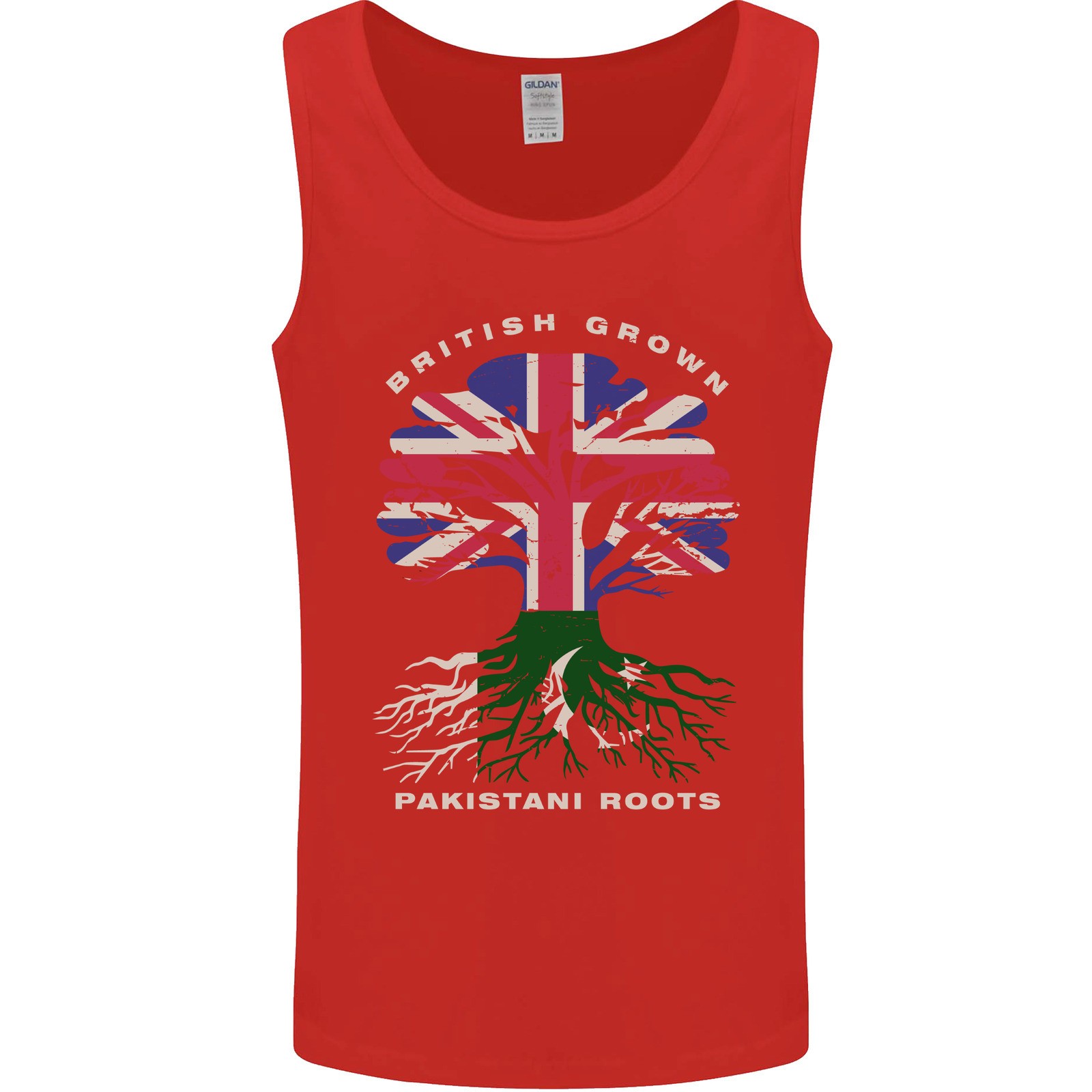British Grown Pakistan Roots Flag Mens Vest Tank Top gallery