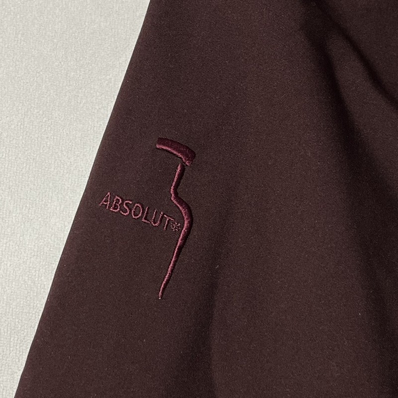 Zero Restriction Golf Pullover Men XL Maroon Gortex Absolut Vodka Logo FLAW gallery