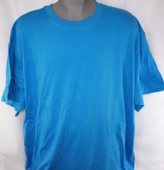 NEW Mens MAJESTIC Light Blue Big & Tall Blank Short Sleeve Tee T-Shirt