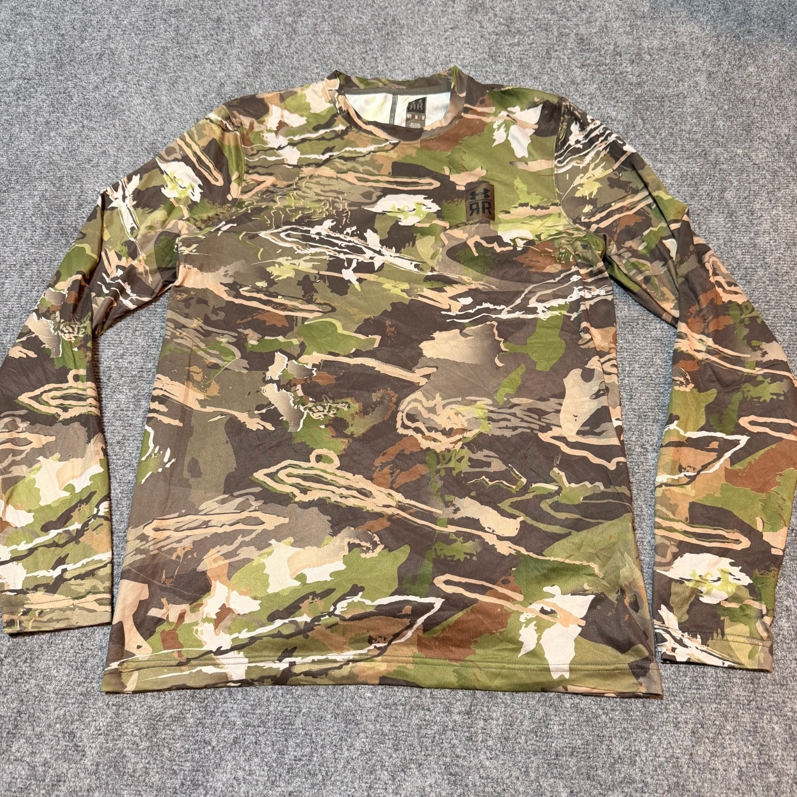 Under Armour Shirt Mens Medium Camo Ridge Reaper Hunting Long Sleeve Logo gallery