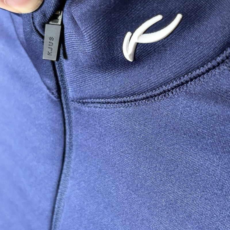 Kjus Keano Half-Zip Pullover Navy Stripe Men's 50 Medium M Performance Logo gallery