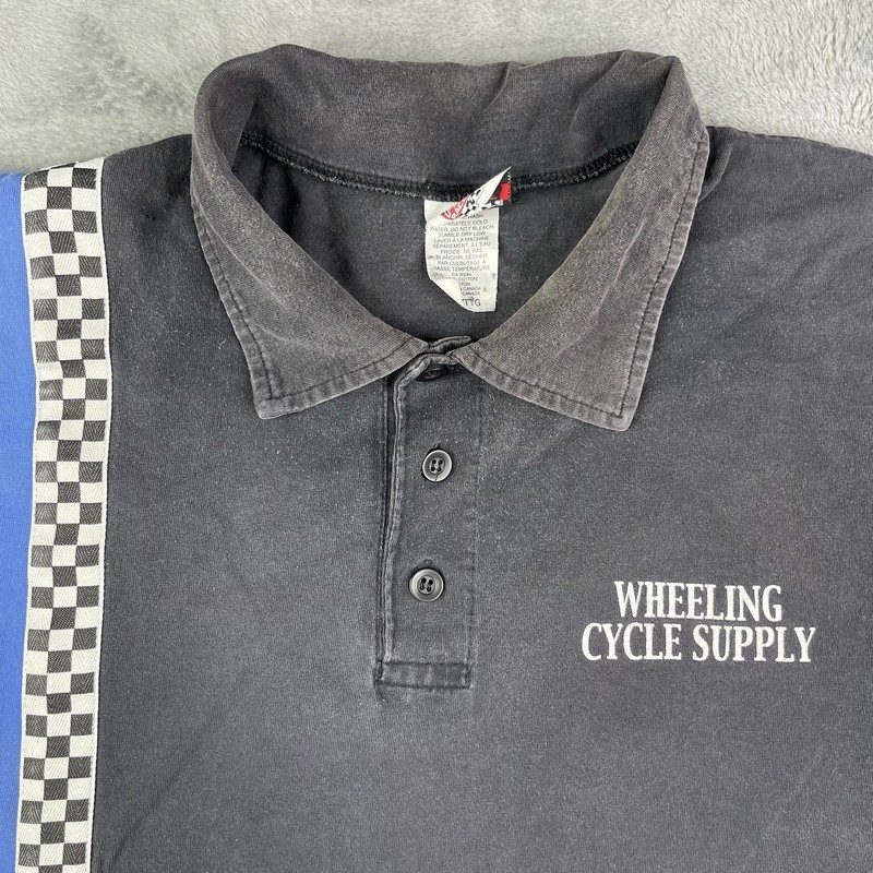 Vintage Motocross Racing Shirt Men 2XL Polo Wheeling Cycle Supply Supermoto Bike gallery