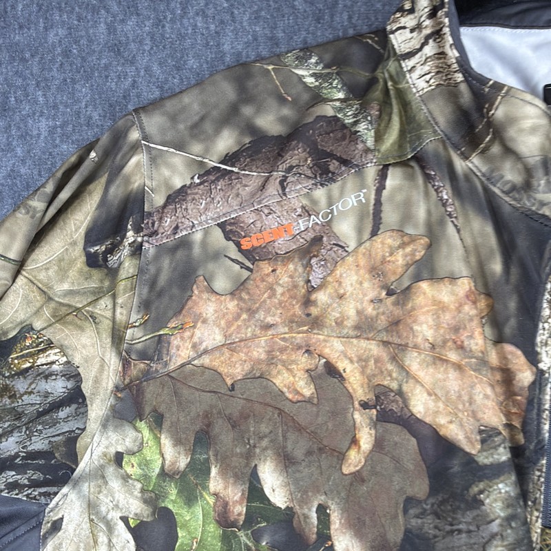 Habit Camo Mossy Oak Sweatshirt Mens XXL 1/4 Zip Pullover Scent-Factor Hunting gallery