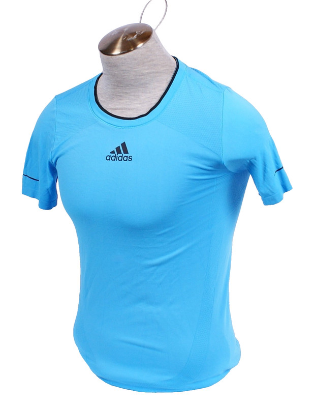 Adidas Men's M Blue Super Nova Short Sleeve Running Shirt Wicking gallery