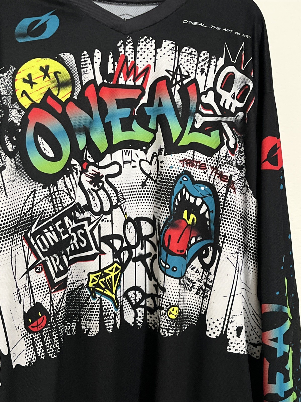 NWOT-MINT ONEIL 2XL TATTOO GRAFFITI MOTORCYCLE RACING JERSEY LOUD GEOMETRIC MENS gallery
