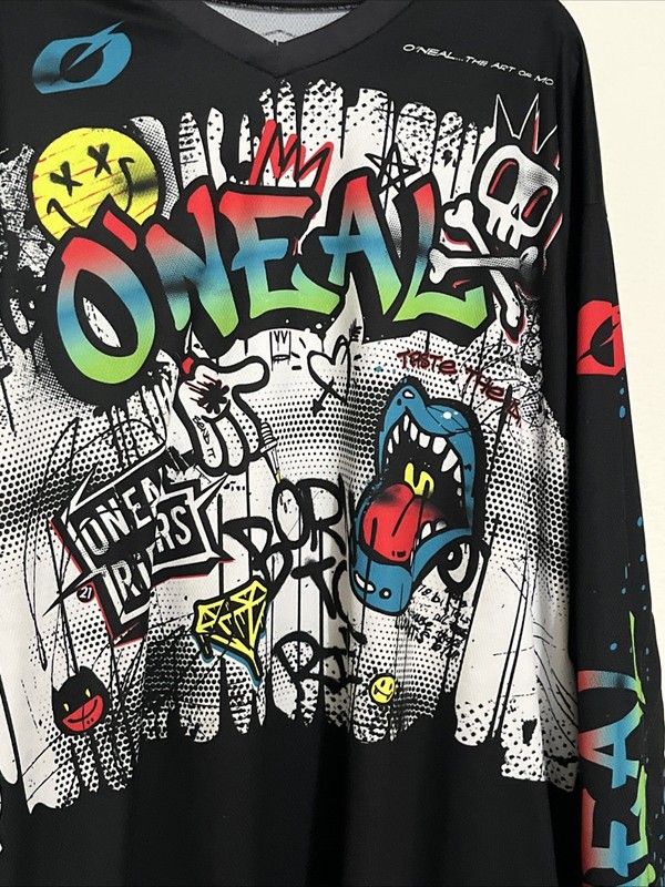 NWOT-MINT ONEIL 2XL TATTOO GRAFFITI MOTORCYCLE RACING JERSEY LOUD GEOMETRIC MENS gallery