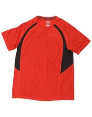 MOUNTAIN WAREHOUSE Mens IsoCool T-Shirt Top XL Red Colourblock Polyester DJ02