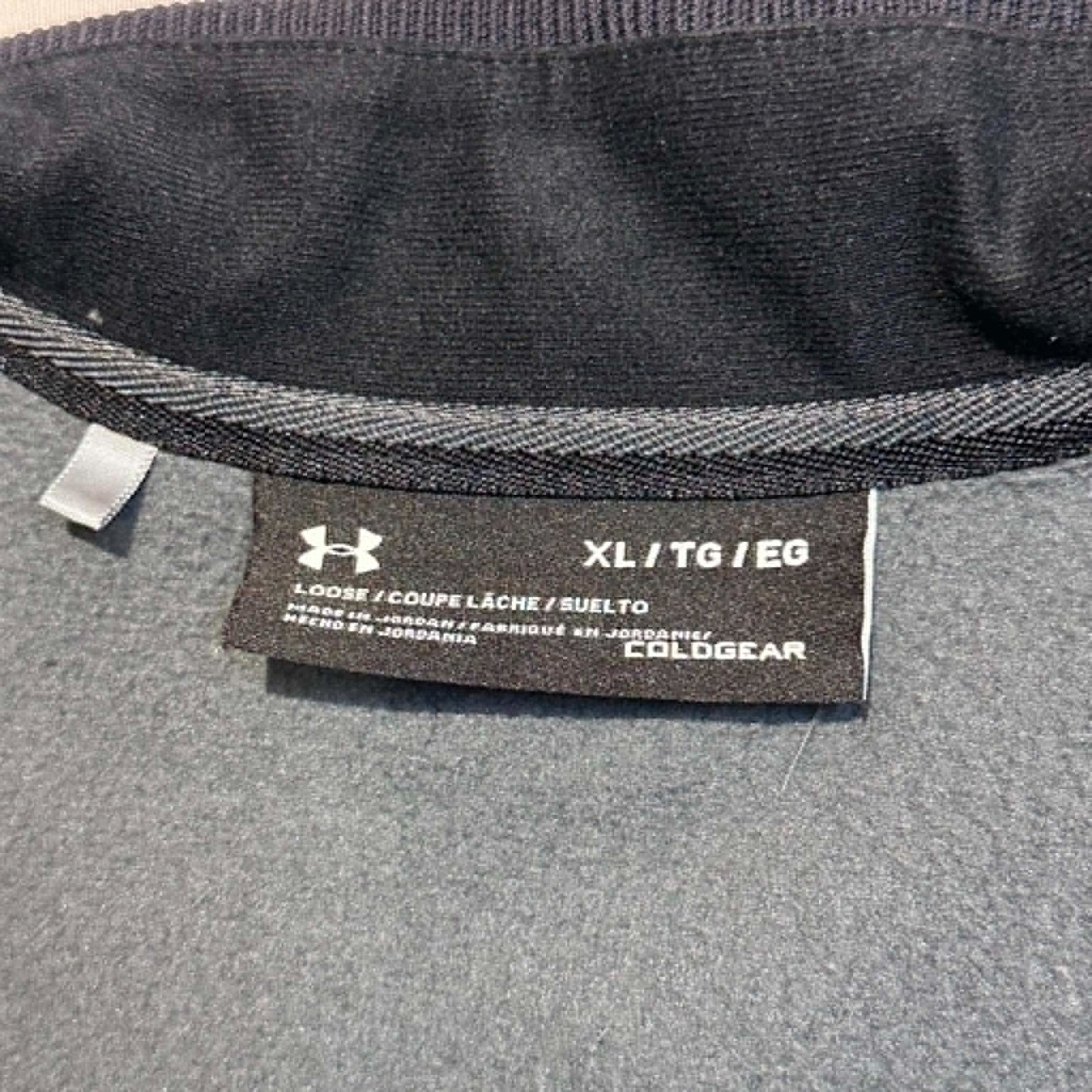 Under Armour Pullover Mens Medium Blue ColdGear Quarter Zip Fleece Sweatshirt gallery