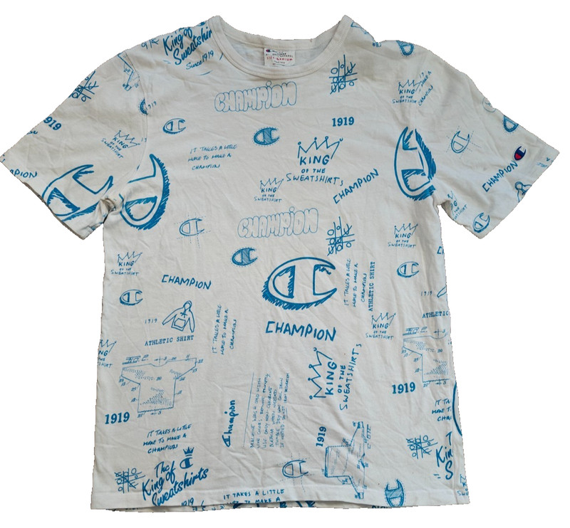 Champion Heritage Athletic Apparel Men's White Short Sleeve Pullover Shirt Sz M gallery