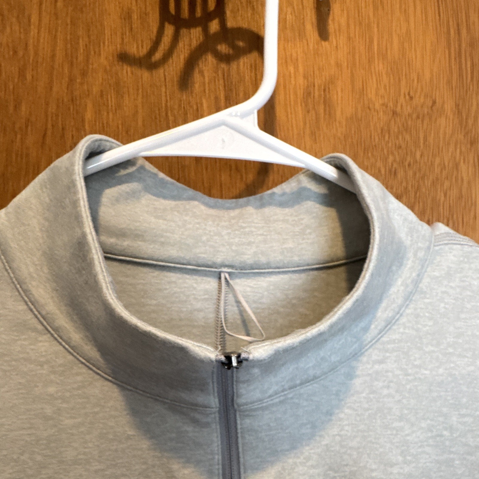 Lululemon Men's Gray 1/4 Zip Mock Neck Stretch Pullover Long Sleeve Size L gallery