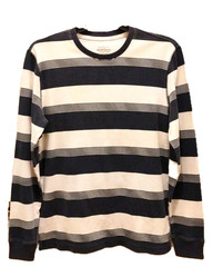 EUC Roebuck & Co. L/S Thermal Knit Pullover-Eggshell, Charcoal-Men’s Size Lg