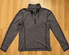 Lululemon Pullover Men’s Athleisure 1/4 Zipped Long Sleeve Black Gray Size M