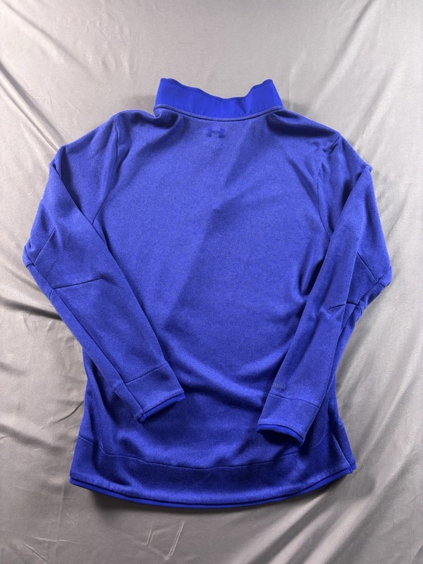 Under Armour Men’s Medium Blue Button Quarter Zip Loose Cold Gear Long Sleeve gallery
