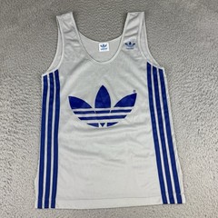 Vintage Adidas Trefoil Tank Top Gray Thin Workout Rare Men’s Small Double Sided