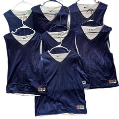 Vintage Nike Reversible Mesh Basketball Practice Jerseys Lot 7 Navy White M L