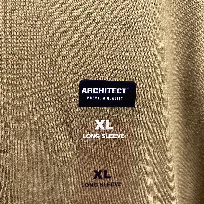 Architect men's Shirt size Xl basic long sleeve brown pullover nwt Classic gallery