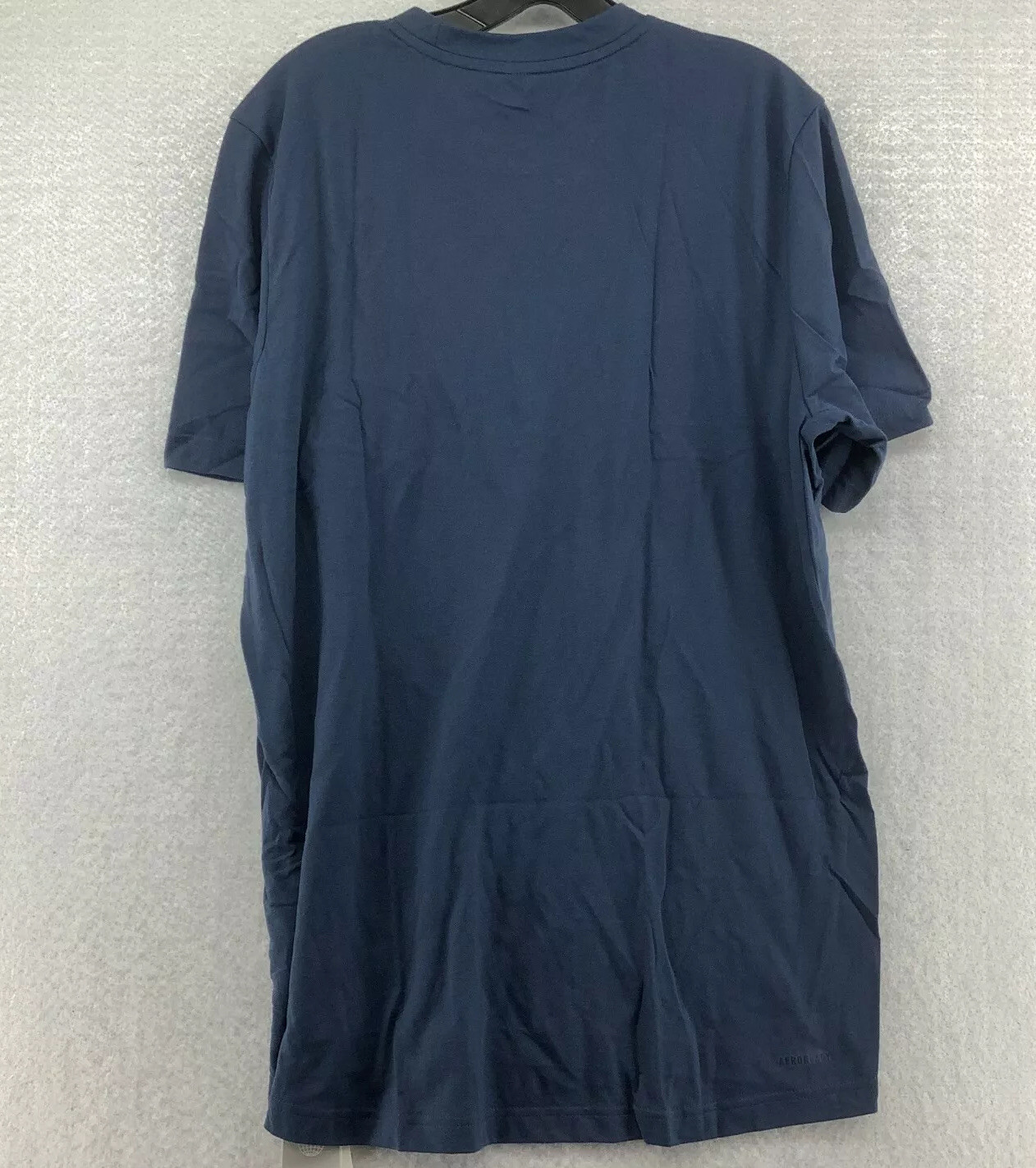 Adidas Mens Aeroready Crew Neck Short Sleeves Navy Blue T Shirt Size Large gallery