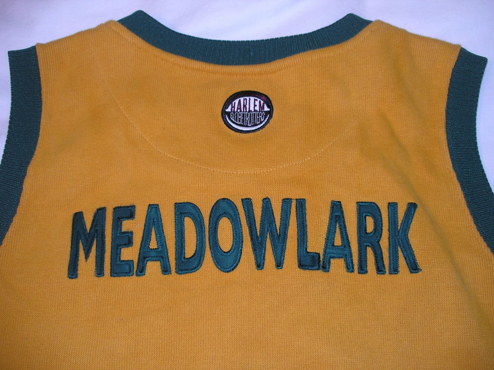 Harlem Globetrotters Meadowlark Lemon Jersey Vest Sweater Platinum Fubu