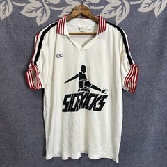 Vintage 80s Peter Green Sidekicks Number 14 Soccer Jersey V Neck Collared XL