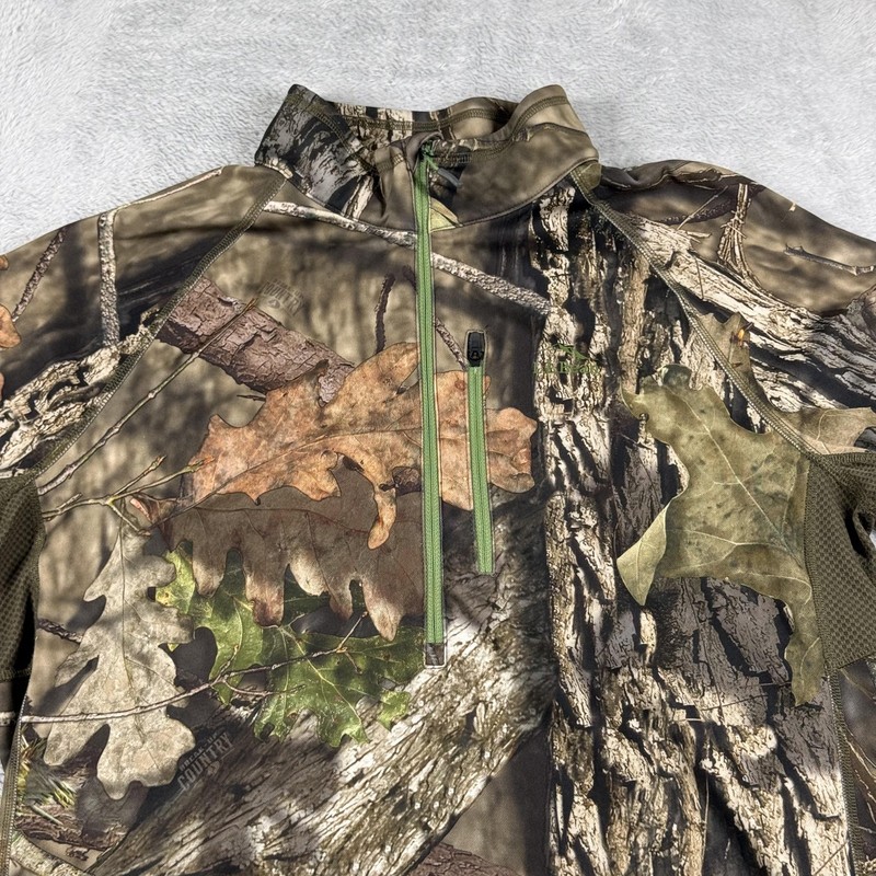 LL Bean Pullover Mens Medium Brown Mossy Oak Camo Hunting Outdoor Hiking Camping gallery