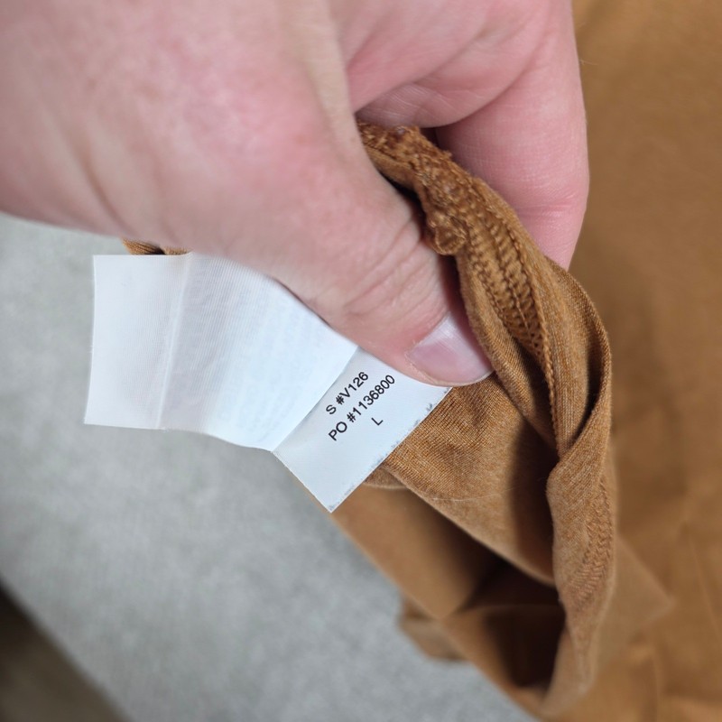Vuori Mens Strato Tech Tee Heathered Camel Brown Short Sleeve T-Shirt Size Large gallery
