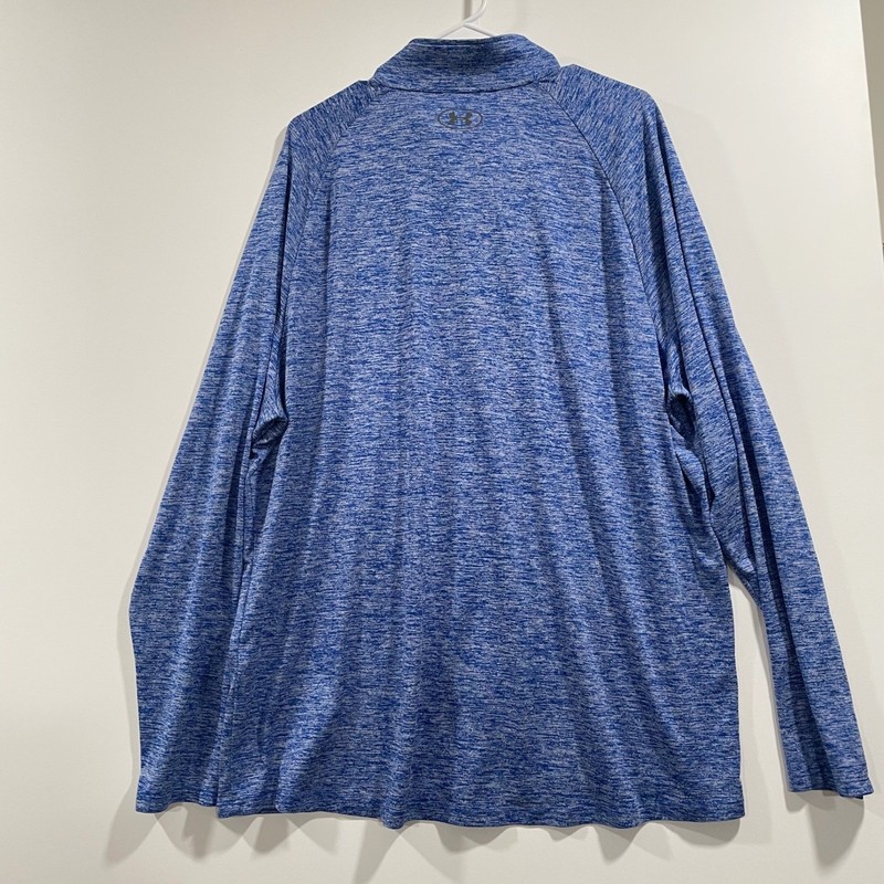 Under Armour Tech 2.0 1/2 Zip Blue Space Dye Pullover Mens 3XL 1328495-400 gallery