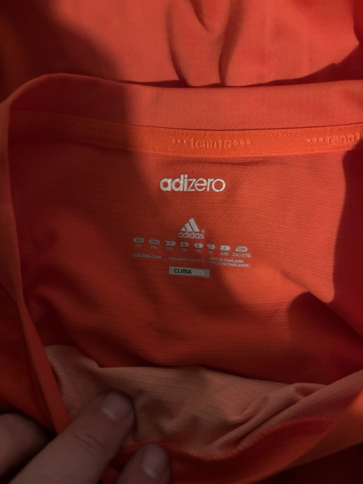 Adidas AdiZero ForMotion Tennis Crew Shirt Men's XXL Orange Yellow gallery