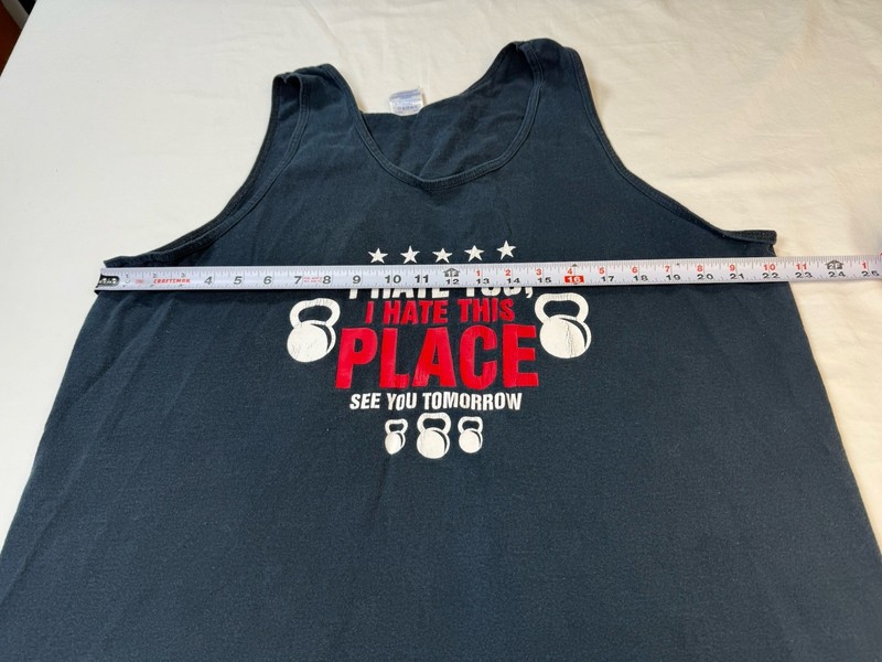 Gym Tank Top Graphic Funny Men's XL Kettlebell Workout Unisex EUC gallery