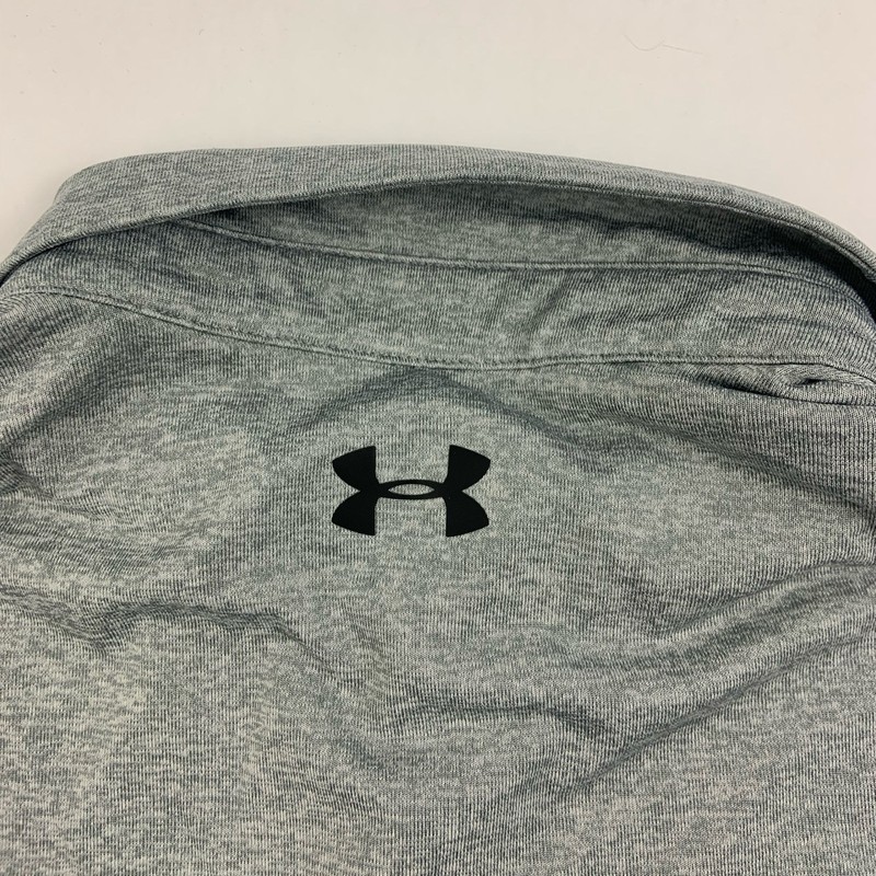 Under Armour Coolswitch Pivot Polo Shirt Gray Stripe Mens L Short Sleeve gallery