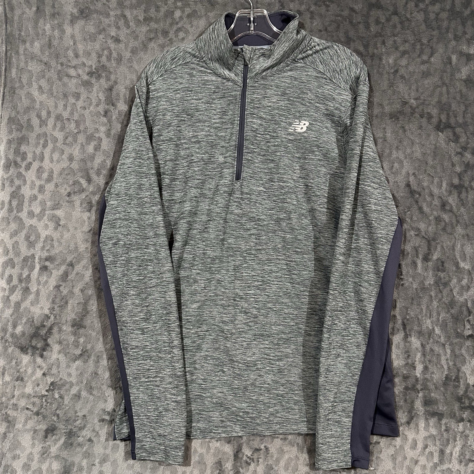 New Balance Dry Men's Long Sleeve Quarter Zip Running Training Sweater Size L gallery