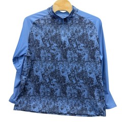 MAELREG Mens Performance Pullover 3XL Blue Camo 1/4 Zip Long Sleeve NWOT Golf