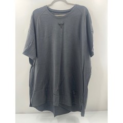 Under Armour Project Rock Charged Cotton Tee Mens 3XL Gray Brahma Bull Gym Shirt