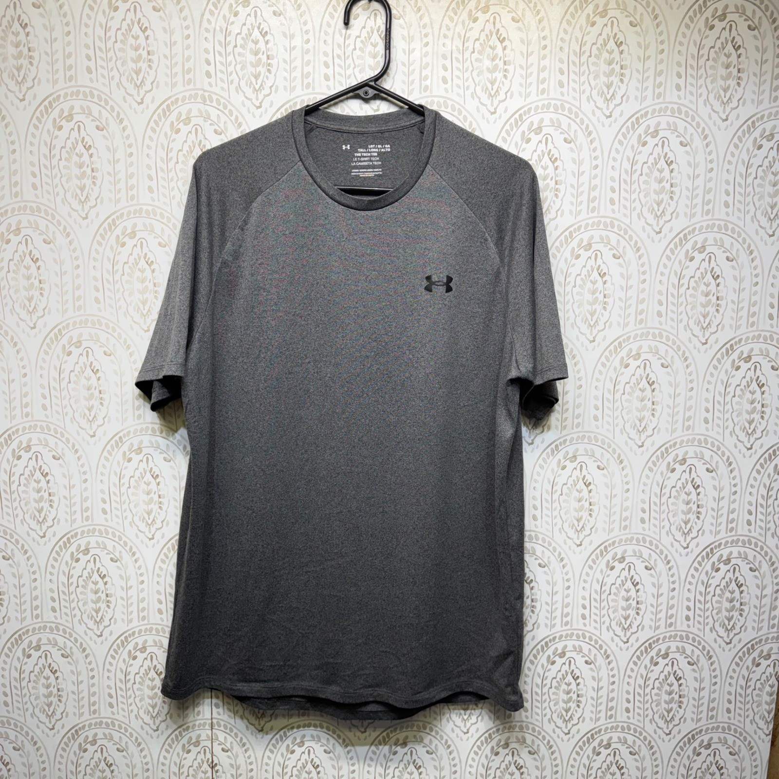 Under Armour Tech Tee Mens LGT Gray Short Sleeve Athletic Gym Shirt Loose Fit gallery
