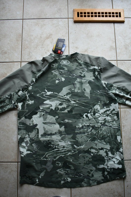 New Under Armour Men's CoolSwitch Thermocline Hybrid Camo L/S Crew Shirt Small gallery