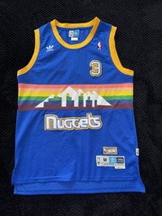 Denver Nuggets Allen Iverson #3 Adidas Rainbow Skyline Throwback Jersey Sz M