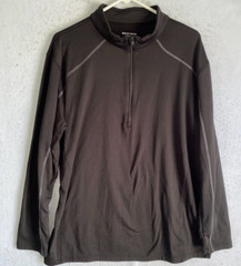 Body Glove Running 1/4 Zip Pullover Mens XL Black Activewear Long Sleeve Spandex