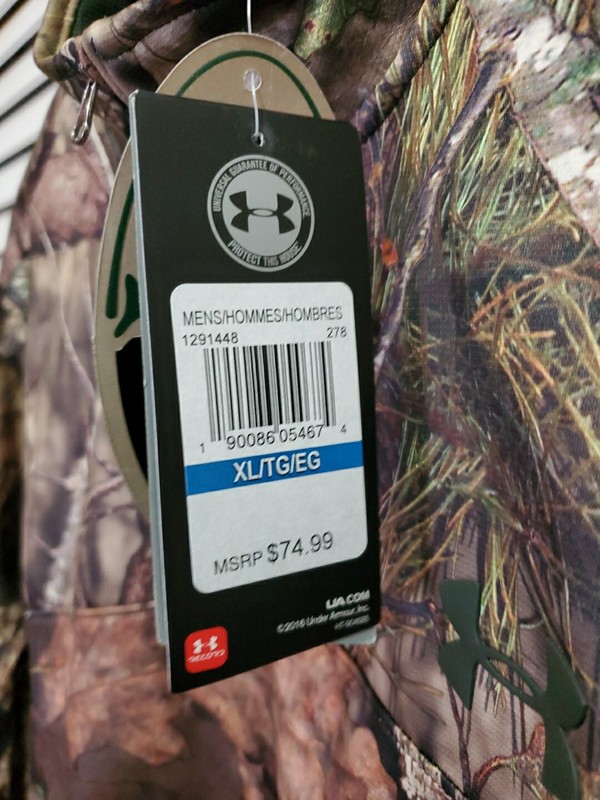 NWT Under Armour Mens UA Franchise 1/4 Zip Mossy Oak Camo Pullover XL 1291448 gallery