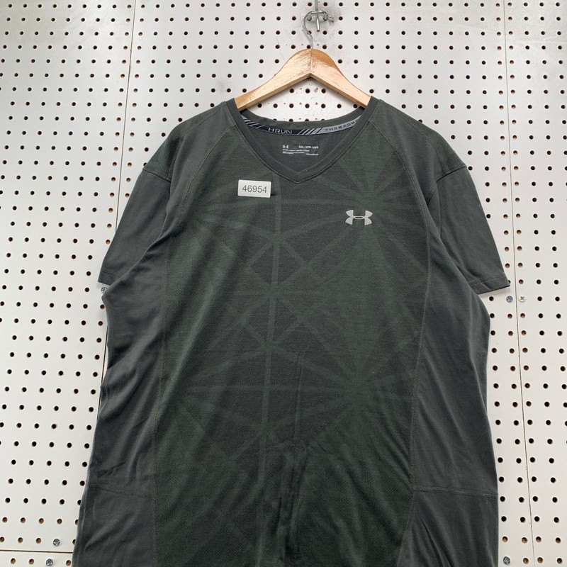 Under Armour Run Threadborne Active Shirt Mens 2XL Gray Heat Gear Workout gallery