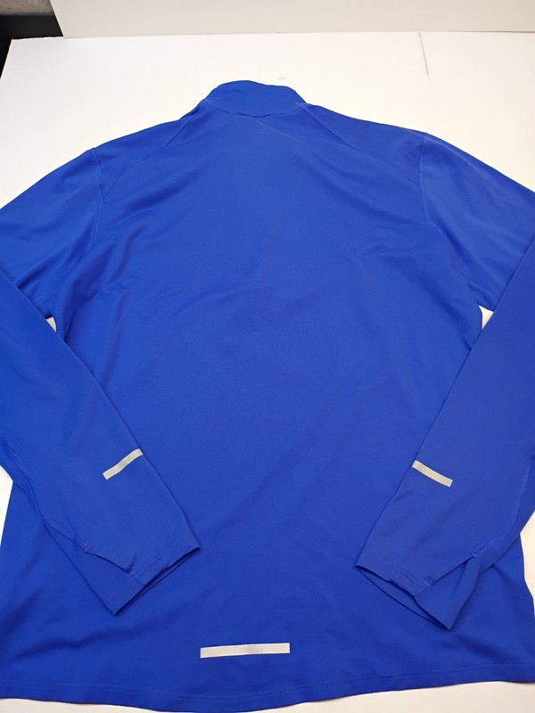Nike Men's Running Pullover Dri-Fit 3/4 Zip Long Sleeve Shirt Royal Blue Size M! gallery