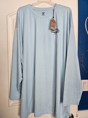6XL Billabong T-Shirt Blue Long Sleeve