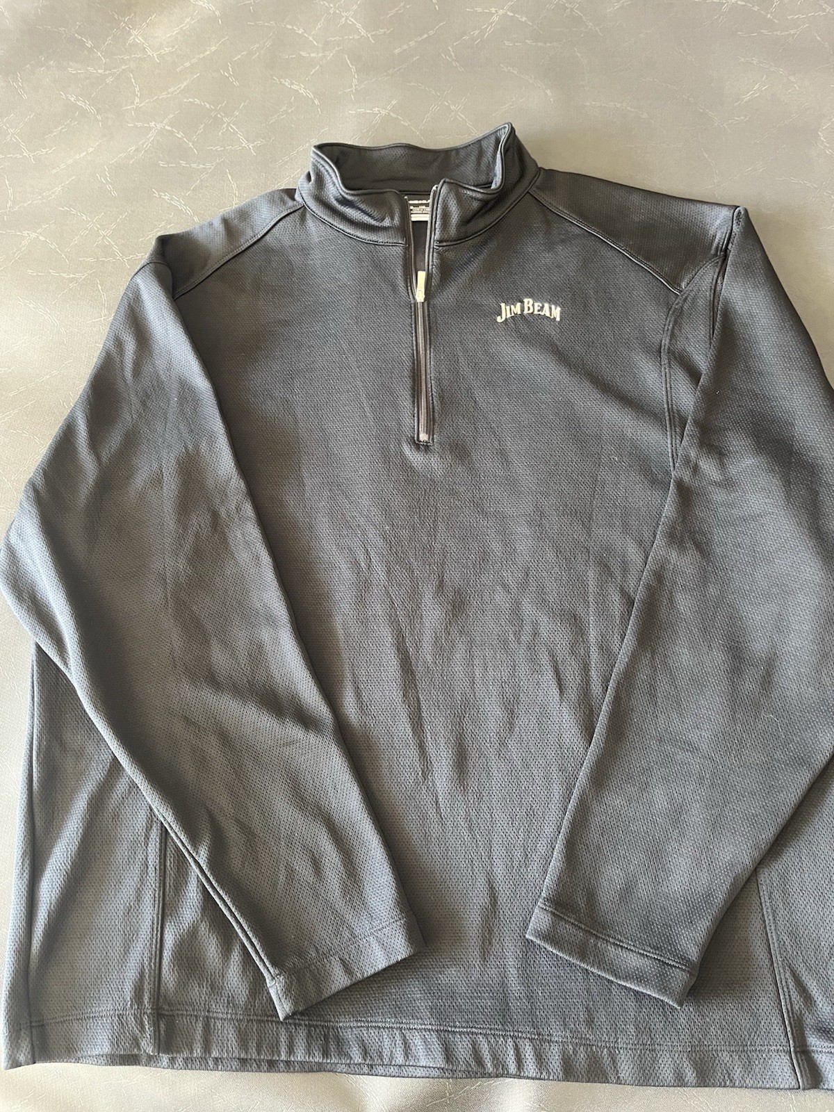 Nike Golf Jim Beam Mock Neck Pullover Gray 1/4 Zip Long Sleeve Men XXL Bourbon gallery