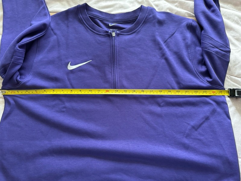 Nike Dri-FIT TEAM Men’s XL Long-Sleeve 1/2-Zip Top Purple/White DV6751-566 NEW gallery