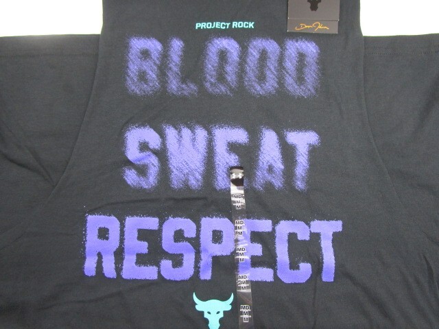 Under Armour Project Rock Blood Sweat Respect Black Muscle Tank Men's Medium gallery