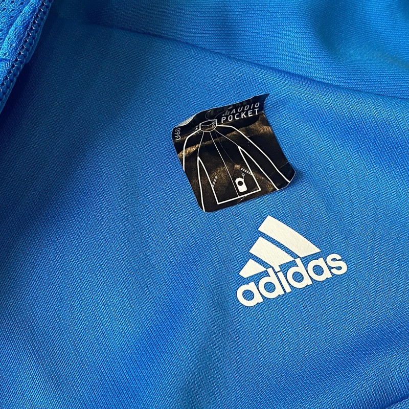 Adidas XL X-Large CLIMACOOL Blue Dominator Jacket Full Zip Pool/Lead Men's gallery