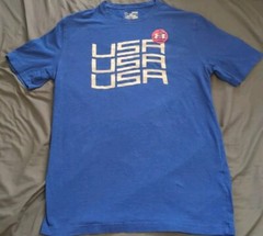 Under Armour Team USA Blue Heat Gear Loose T-shirt Size Medium