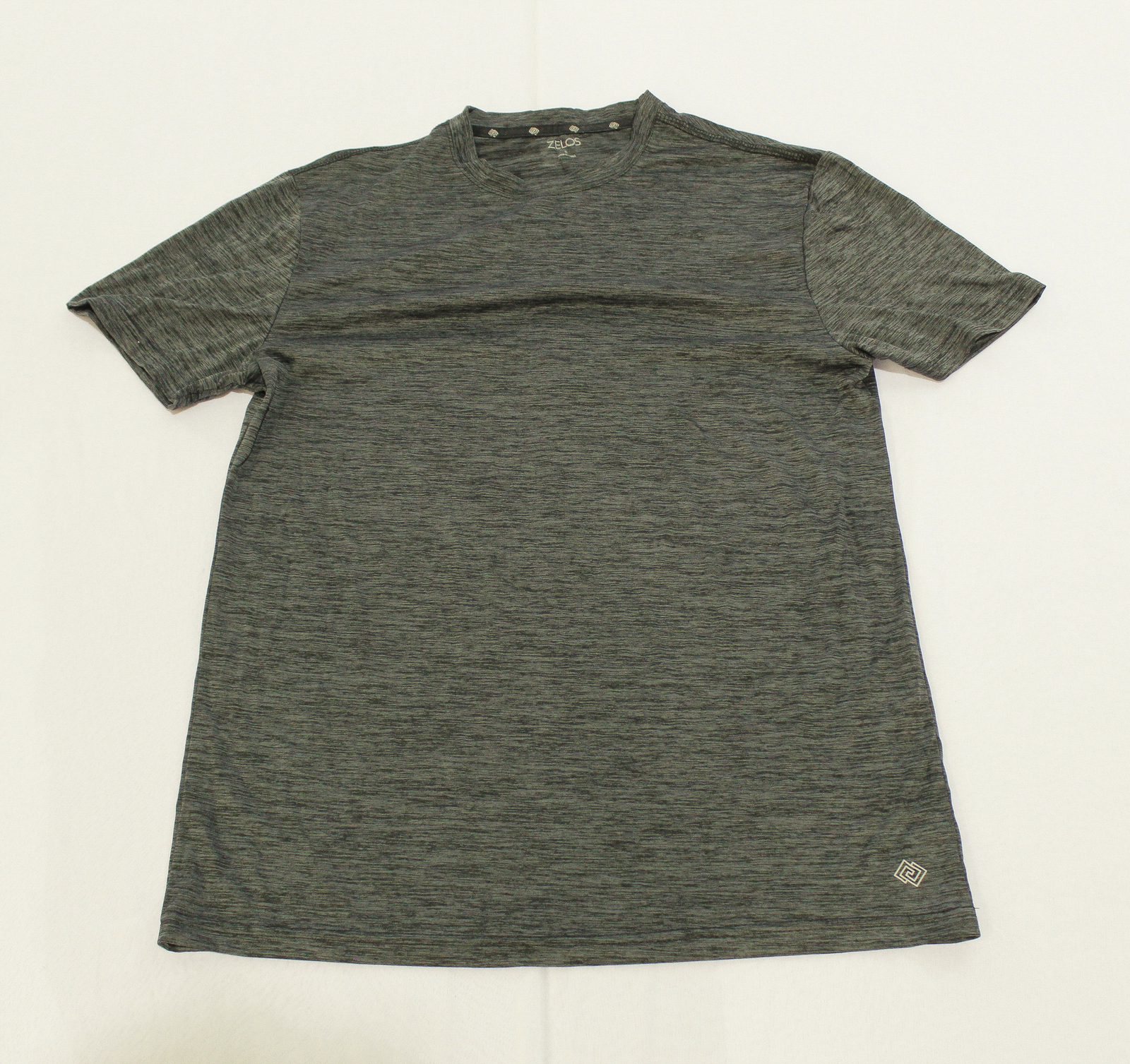 Zelos Mens Active Reflective Moisture Wicking S/S Shirt MC9 Black/Gray Small NWT gallery