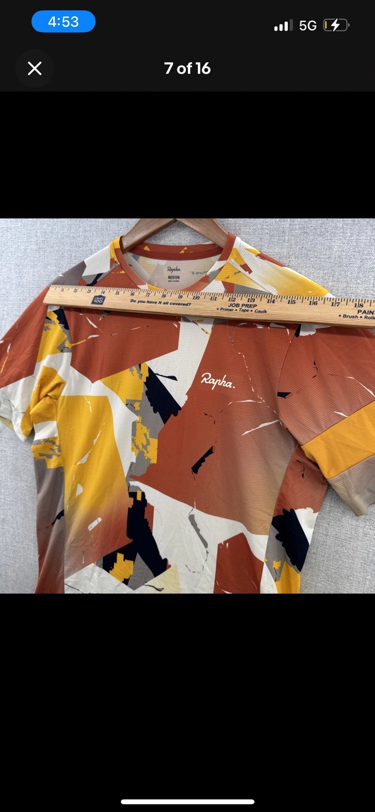 Rapha Explore Technical Shirt Mens Medium Orange Short Sleeve Cycling Athletic gallery