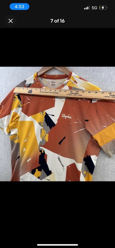 Rapha Explore Technical Shirt Mens Medium Orange Short Sleeve Cycling Athletic gallery