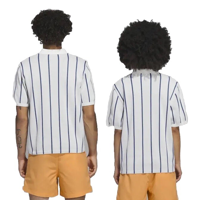 Sz M- ADIDAS X PHARRELL WILLIAMS HUMANRACE UNISEX JERSEY POLO TOP, CLOUD WHITE. gallery